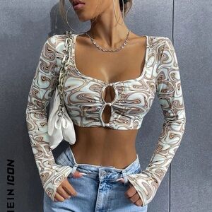 SHEIN long sleeve crop top
